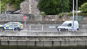 <p>Gardai investigating a road traffic collision on the Lower Glanmire Road, Cork City. Picture: Larry Cummins</p> <p>Gardai investigating a road traffic collision on the Lower Glanmire Road, Cork City. Picture: Larry Cummins</p>