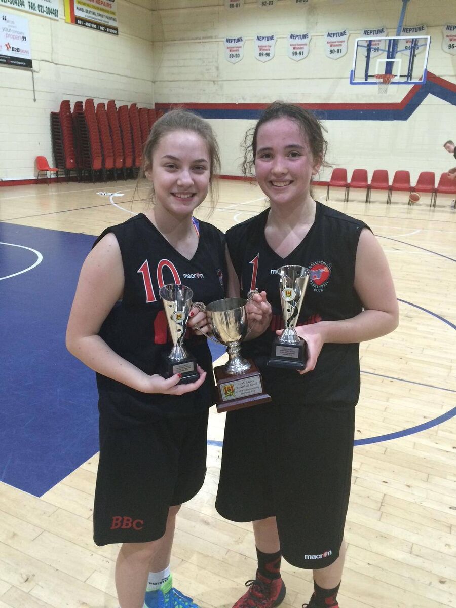 A young Amy Corkery with her Ballincollig teammate Rachel Finnegan after their team won a championship at the Neptune Stadium. A young Amy Corkery with her Ballincollig teammate Rachel Finnegan after their team won a championship at the Neptune Stadium.