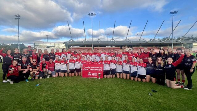 <p>Inch Rovers celebrate winning the 2026 Cork Credit Unions Cork LGFA Intermediate county final at MTU Cork.</p>