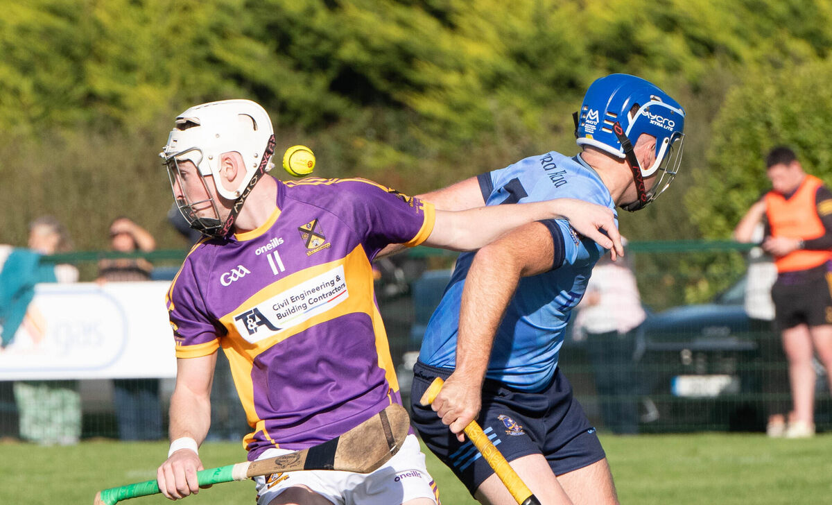St Catherine's Sean O'Donoghue and Barryroe's Jerome O'Brien battling in Ballynaw. Picture: Howard Crowdy St Catherine's Sean O'Donoghue and Barryroe's Jerome O'Brien battling in Ballynaw. Picture: Howard Crowdy