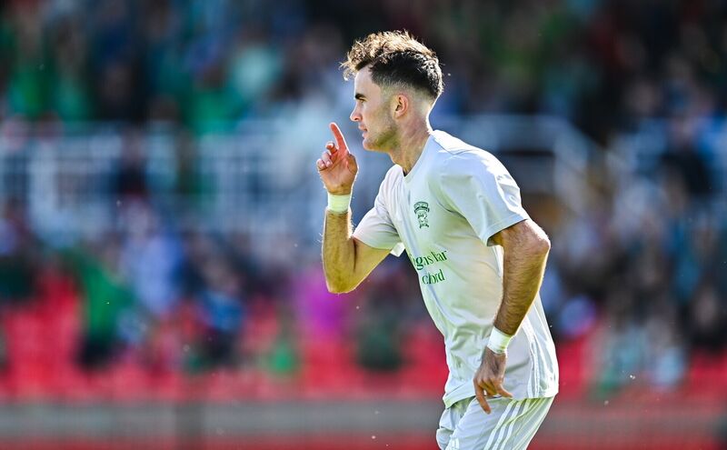 Luke Casey of Coachford celebrates against Evergreen. Picture: Tyler Miller/Sportsfile Luke Casey of Coachford celebrates against Evergreen. Picture: Tyler Miller/Sportsfile