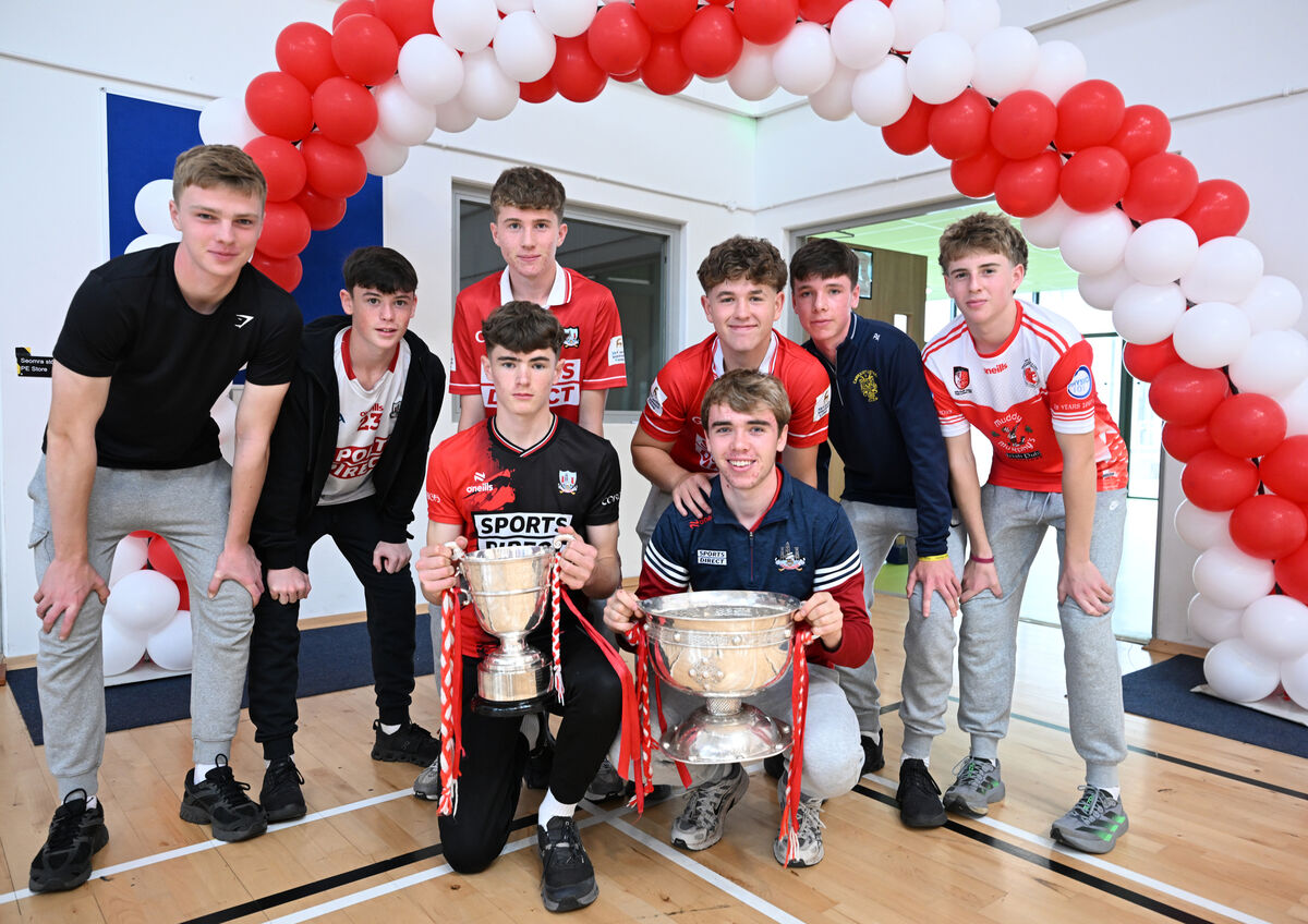 Josh Hegarty and Darragh O'Sullivan with the silverware. Josh Hegarty and Darragh O'Sullivan with the silverware.