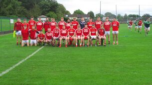 <p>The Mayfield team before the game against White's Cross in the JAFC in Ballinlough </p> <p>The Mayfield team before the game against White's Cross in the JAFC in Ballinlough </p>