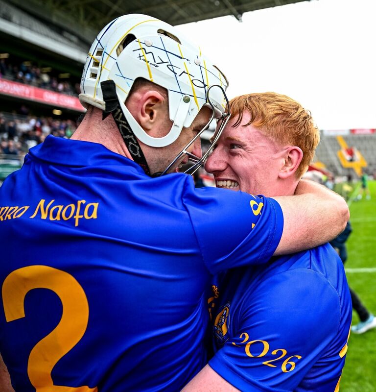 Joy for Jack Cahalane, right, and Ciarán Doolan of St Finbarr's. Picture: Tyler Miller/Sportsfile Joy for Jack Cahalane, right, and Ciarán Doolan of St Finbarr's. Picture: Tyler Miller/Sportsfile