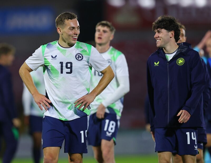Ireland's Darius Lipsius and Rory Finneran. Picture: INPHO/Tom O'Hanlon Ireland's Darius Lipsius and Rory Finneran. Picture: INPHO/Tom O'Hanlon