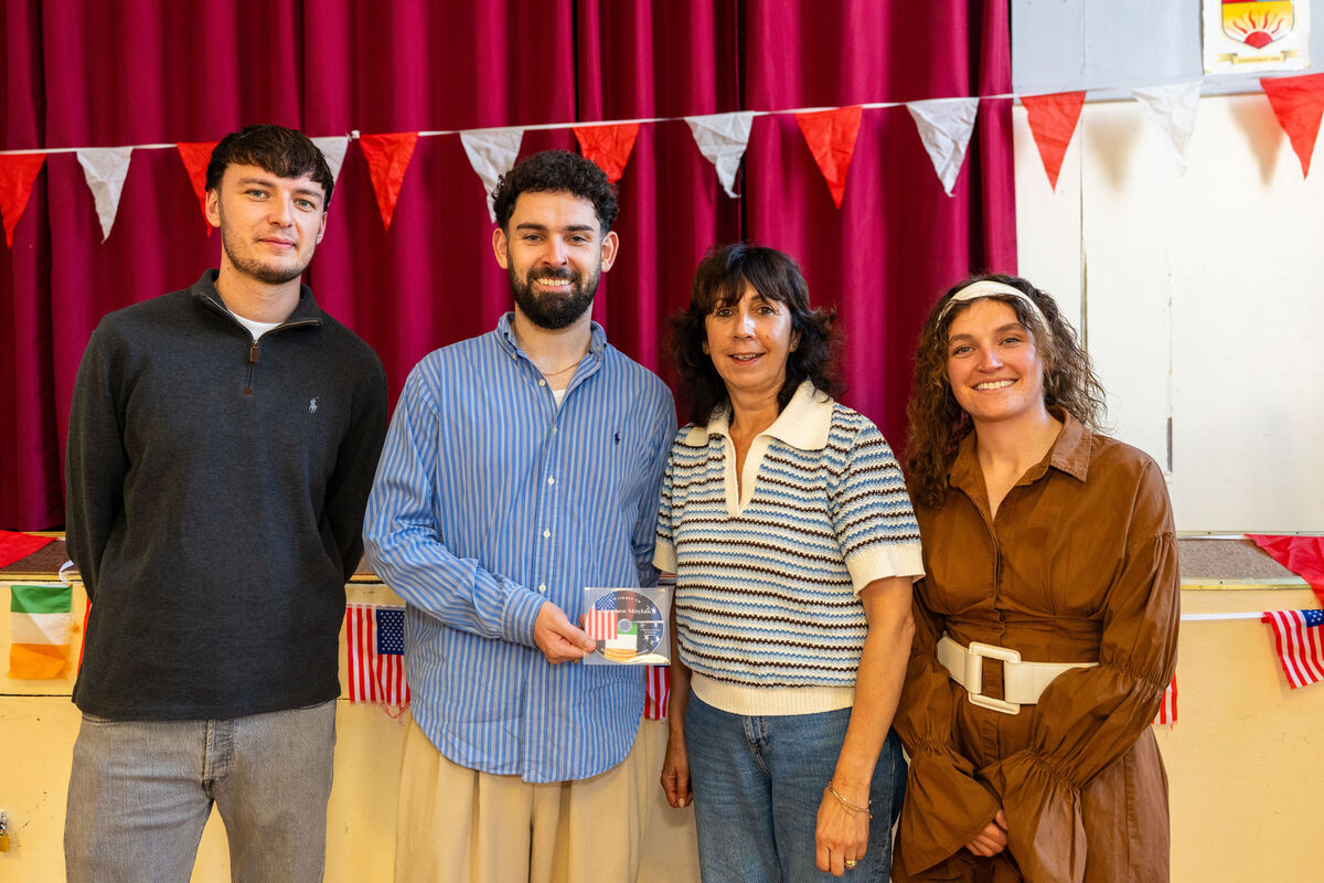 Micheál Carey, Thomas Coleman, Áine O'Shea, and Emma Coleman at the launch of the film 'A Tribute to Stephen Moylan', which was produced by brother and sister Thomas and Emma Coleman. Picture: Noel Sweeney