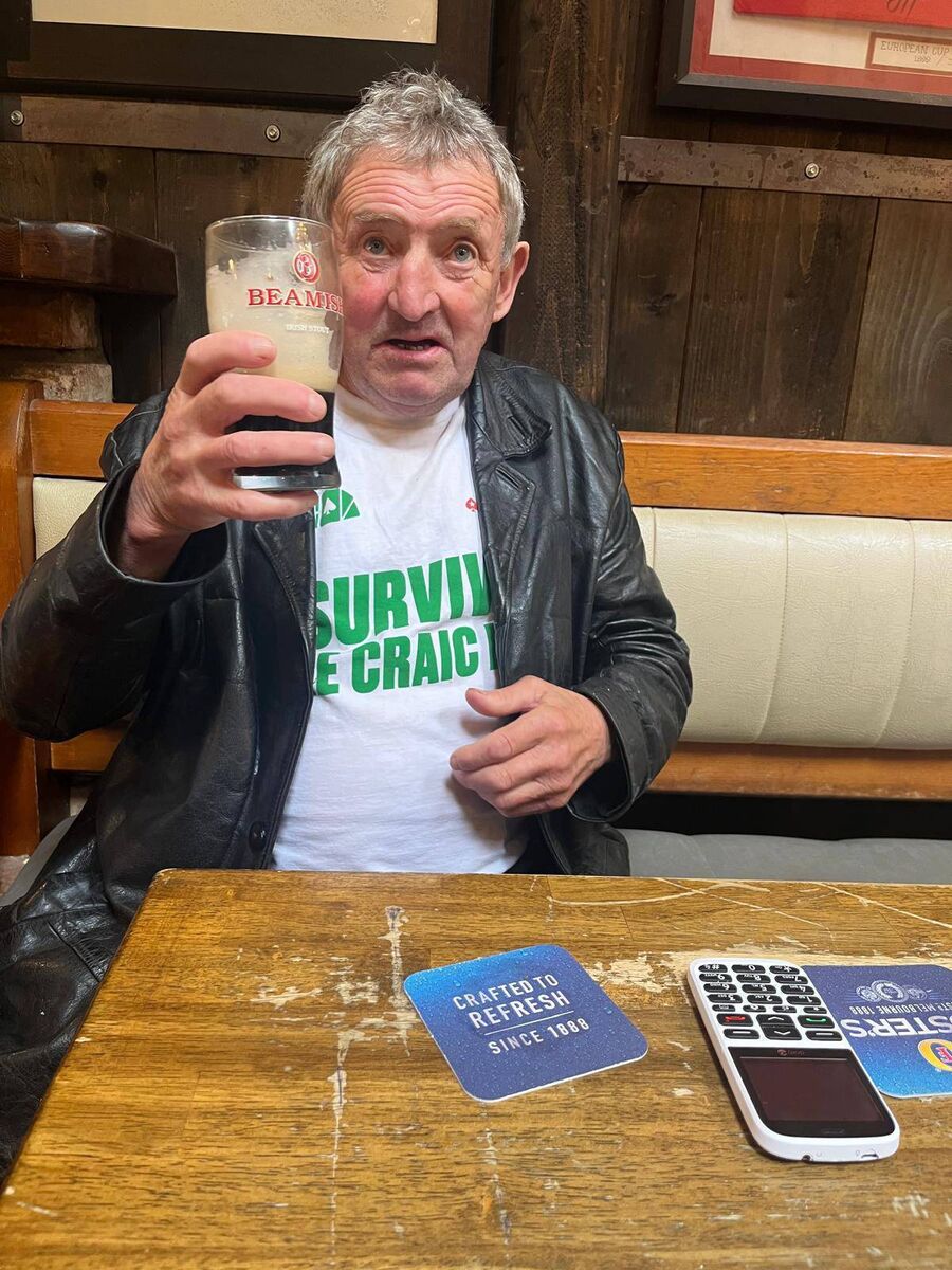 Timmy O'Mahony from The Glen raises a glass to Budget 2027. Picture: Donal O'Keeffe. Timmy O'Mahony from The Glen raises a glass to Budget 2027. Picture: Donal O'Keeffe.