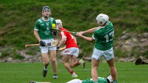 <p>St Colman's Fermoy’s Oran Hegarty takes a shot during the Dr Harty Cup clash with Midleton CBS last winter. Picture: Chani Anderson.</p>