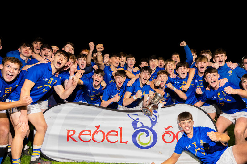 Barrs' minors celebrate their win over Killeagh in the Cork ETB Premier 2 Hurling final. Picture: Noel Sweeney Barrs' minors celebrate their win over Killeagh in the Cork ETB Premier 2 Hurling final. Picture: Noel Sweeney