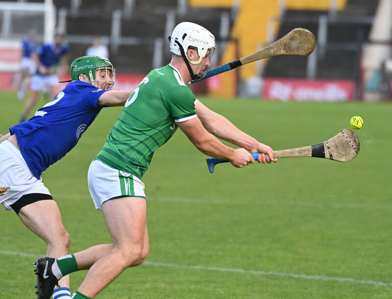 Ballincollig's David O'Sullivan clears from Ballinhassig's Shane McCarthy. Picture: Eddie O'Hare Ballincollig's David O'Sullivan clears from Ballinhassig's Shane McCarthy. Picture: Eddie O'Hare