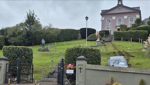 <p>The scene at St Joseph's Church in Glanmire. Picture: Sean O'Riordan</p>