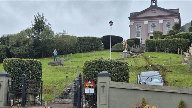 <p>The scene at St Joseph's Church in Glanmire. Picture: Sean O'Riordan</p>