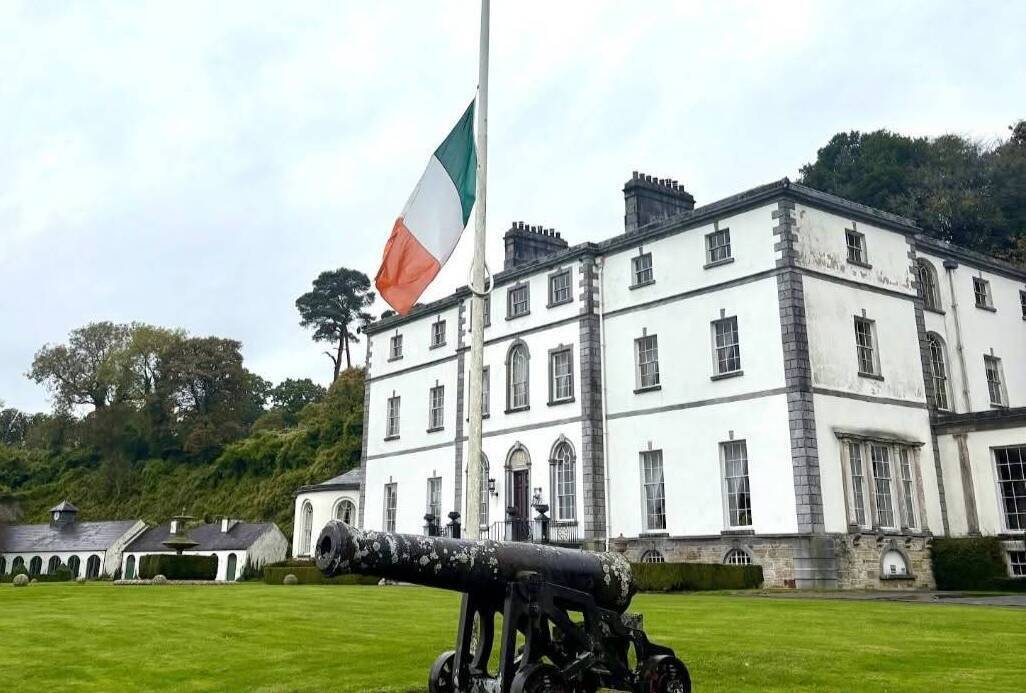 Riverdance star said the flag was flying at half-mast at the family's Castlehyde estate in her memory
