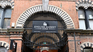 <p>The accused allegedly ran from the gardaí through the English Market in Cork and crashed into a glass display case. Picture: Larry Cummins.</p>