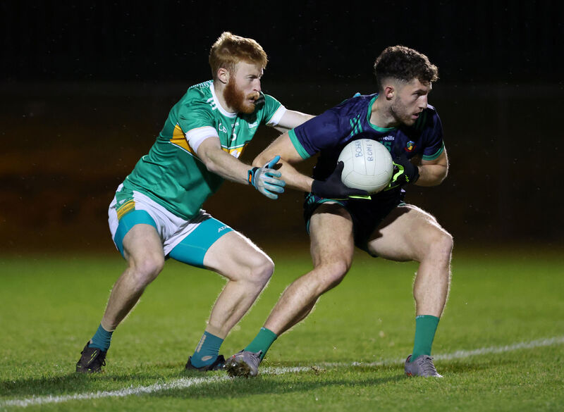 William Ronan of Kilmurry tackles David O'Connor of Boherbue. Picture: Jim Coughlan William Ronan of Kilmurry tackles David O'Connor of Boherbue. Picture: Jim Coughlan