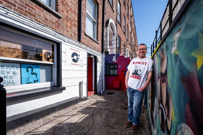 John Dwyer at his Bunker Vinyl on Camden Place. Picture: Chani Anderson