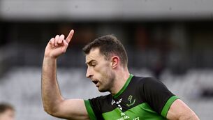 <p> Briain Murphy reacts to his point in Nemo Rangers' narrow Premier SFC semi-final victory over Carrigaline at SuperValu Páirc Uí Chaoimh. Picture: Larry Cummins</p>