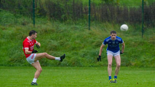 <p>DEADLY: Chris Óg Jones shoots for a point for Uibh Laoire against Naomh Abán in Macroom. Picture: Noel Sweeney</p> <p>DEADLY: Chris Óg Jones shoots for a point for Uibh Laoire against Naomh Abán in Macroom. Picture: Noel Sweeney</p>