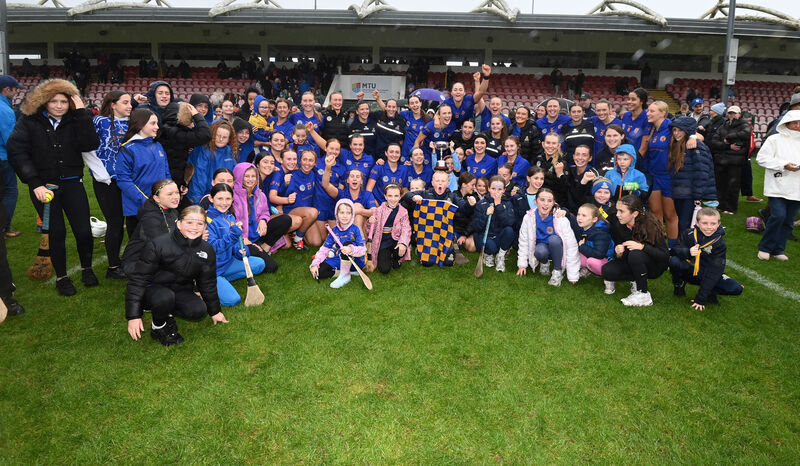 St Finbarr's captain Stephanie Punch and players celebrate after defeating Blackrock in the SE Systems Cork Senior Camogie Championship final at MTU. Picture: Eddie O'Hare St Finbarr's captain Stephanie Punch and players celebrate after defeating Blackrock in the SE Systems Cork Senior Camogie Championship final at MTU. Picture: Eddie O'Hare
