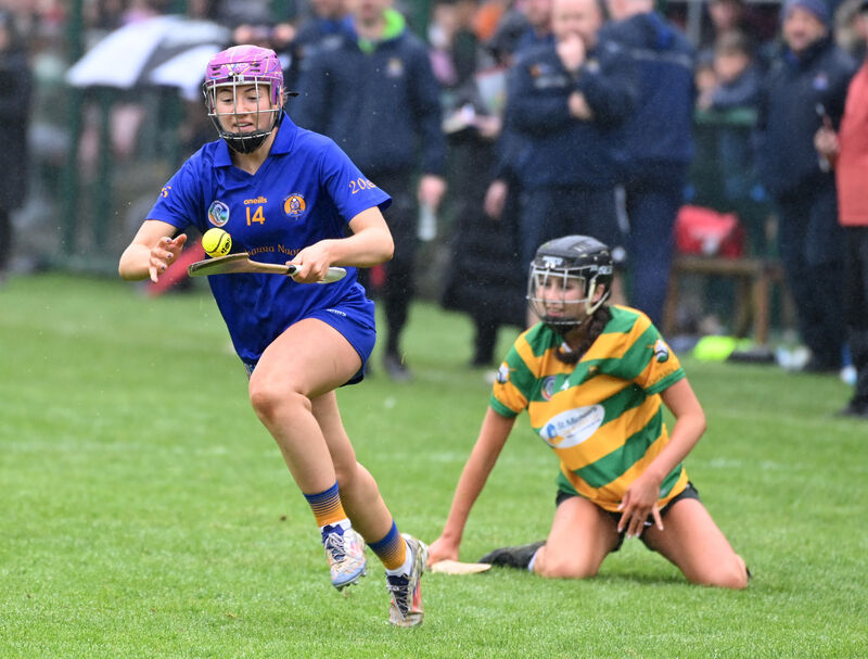St Finbarr's Orlaith Cahalen breaks from Blackrock's Maeve Cashman. Picture: Eddie O'Hare
