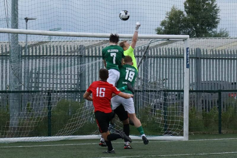UCC goalkeeper Robert Barry in action against Villa of Waterford. UCC goalkeeper Robert Barry in action against Villa of Waterford.