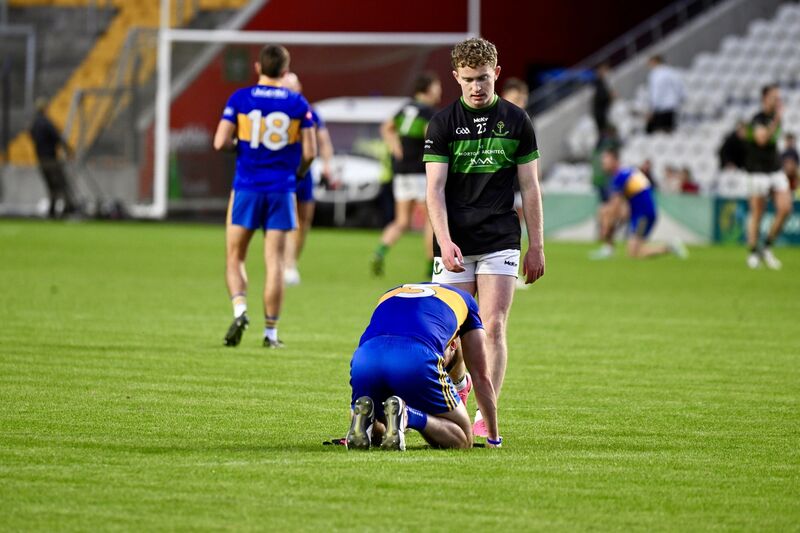 Disappointment for Carrigaline after defeat to Nemo Rangers. Picture: Larry Cummins Disappointment for Carrigaline after defeat to Nemo Rangers. Picture: Larry Cummins