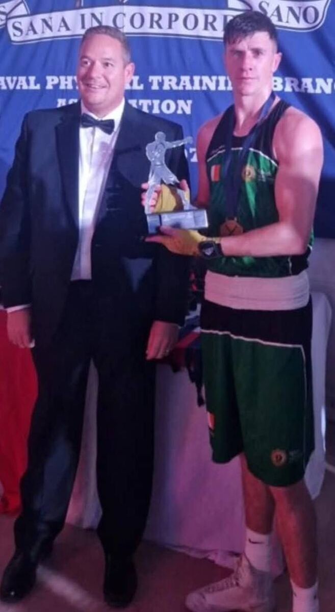 Cork Boxing: Jamie Long put a fantastic performance in to win for the Irish Defence Forces in Portsmouth. Cork Boxing: Jamie Long put a fantastic performance in to win for the Irish Defence Forces in Portsmouth.