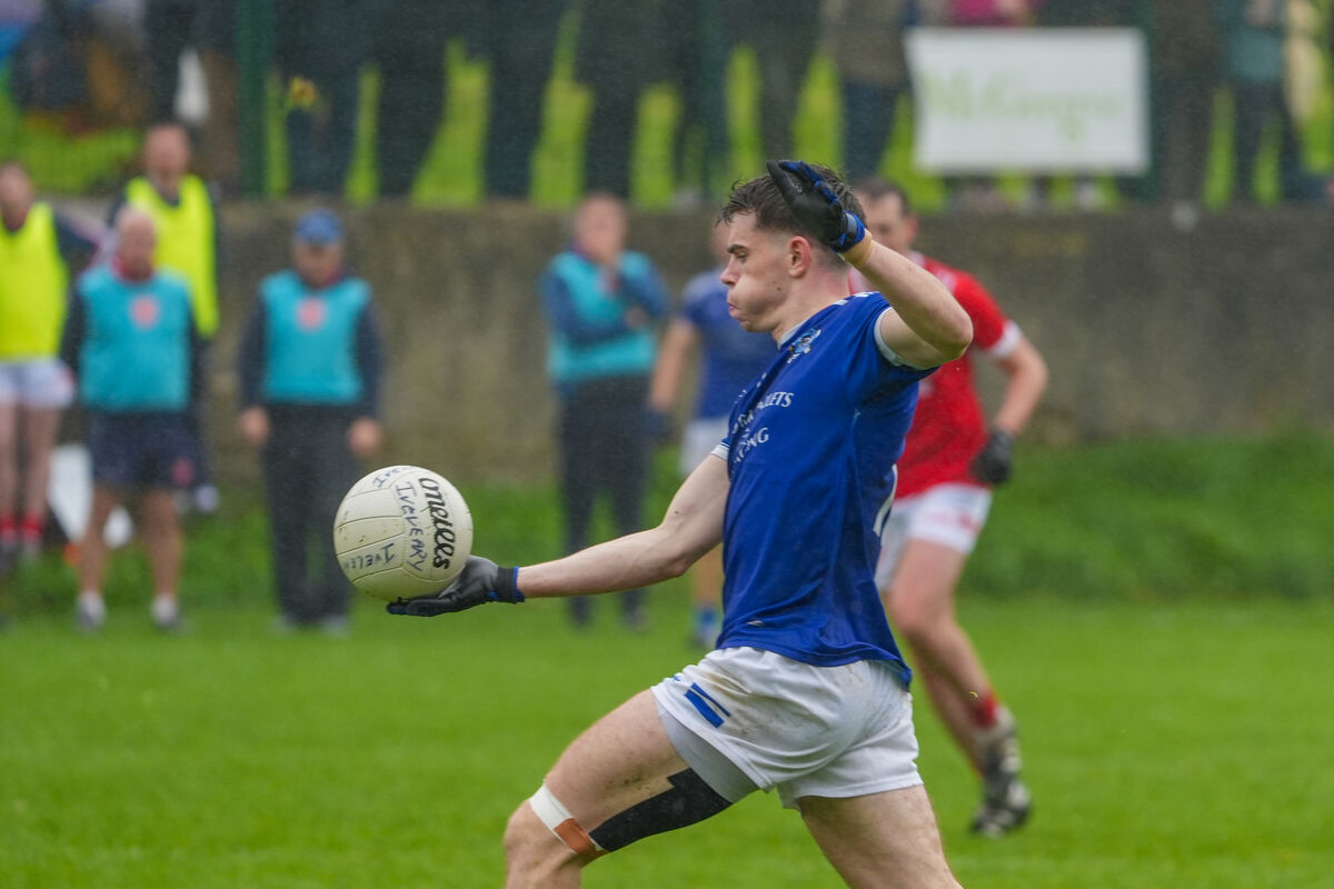 Ed O’Mir scores a point for Naomh Abán. Picture: Noel Sweeney