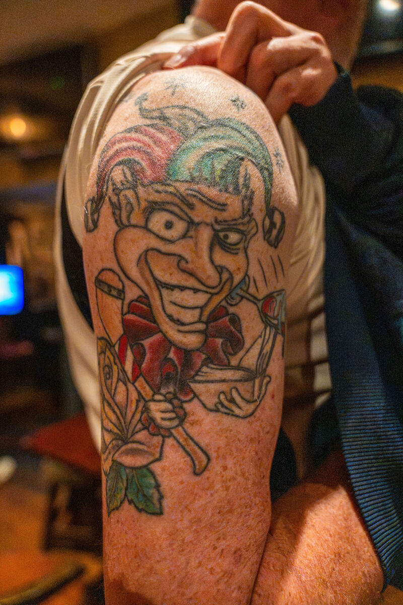 Eoghan’s tattoo gave the pub its name. Eoghan’s tattoo gave the pub its name.