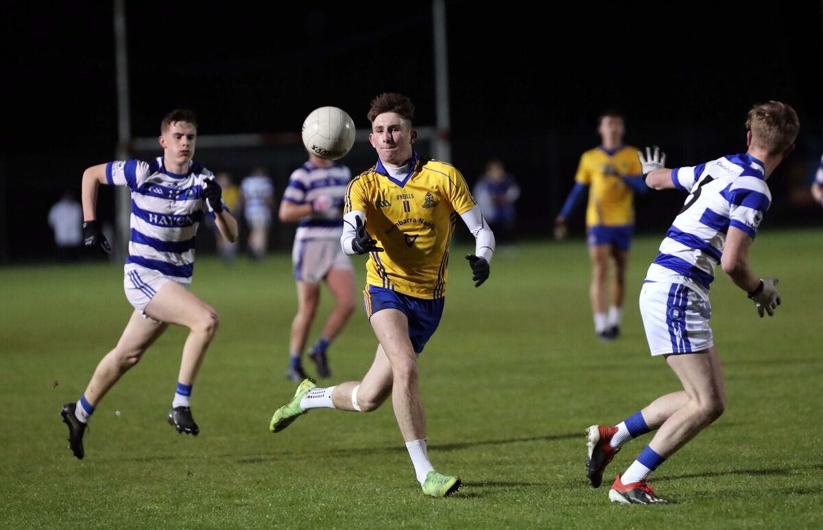 Ben O'Connor, St. Finbarr's, Thomas O'Mahony and Jack O'Neill, Castlehaven. Rebel Òg Premier 2 Minor Football Semi Final Replay, St. Finbarrs V's Castlehaven, at Cloughduv, Co. Cork. Ben O'Connor, St. Finbarr's, Thomas O'Mahony and Jack O'Neill, Castlehaven. Rebel Òg Premier 2 Minor Football Semi Final Replay, St. Finbarrs V's Castlehaven, at Cloughduv, Co. Cork.