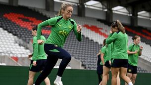 <p>Megan Connolly during a Republic of Ireland women's training session at SuperValu Páirc Uí Chaoimh in Cork. Photo by Stephen McCarthy/Sportsfile</p> <p>Megan Connolly during a Republic of Ireland women's training session at SuperValu Páirc Uí Chaoimh in Cork. Photo by Stephen McCarthy/Sportsfile</p>