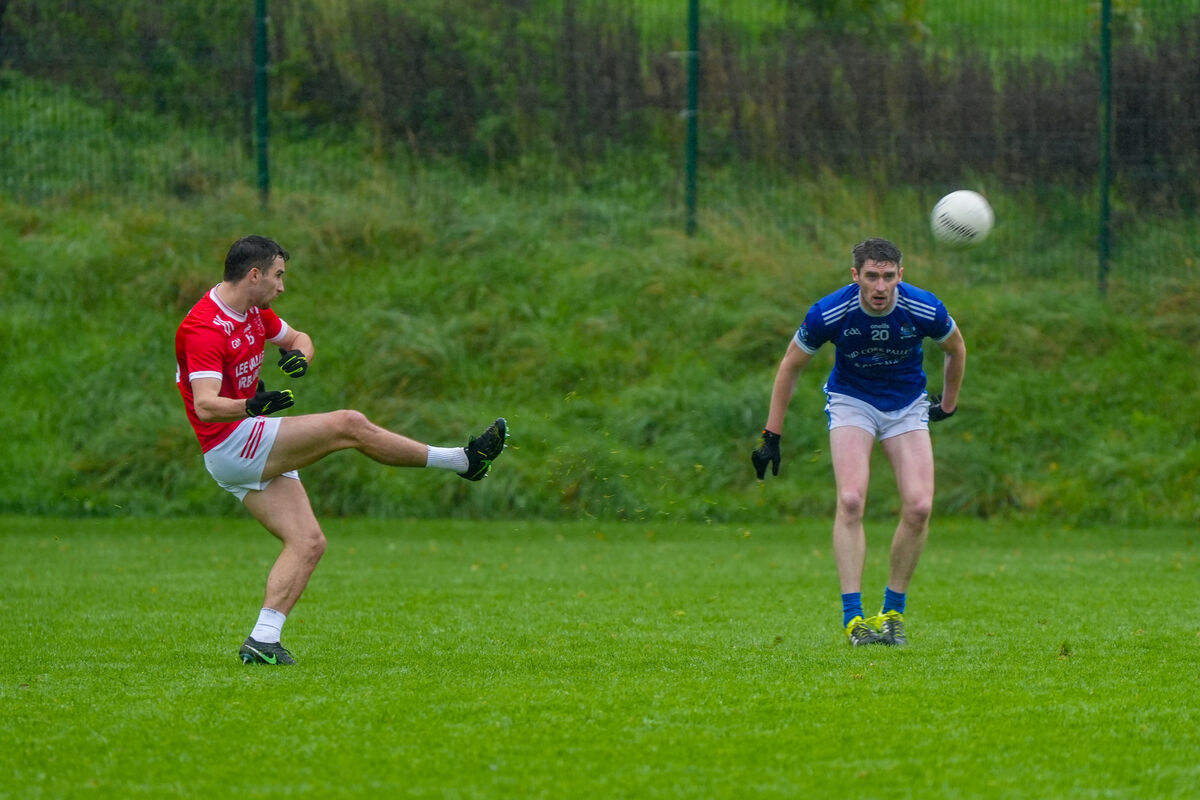 Chris Óg Jones added another 1-5 to his tally for Uibh Laoire in their semi-final victory over Naomh Abán. Picture: Noel Sweeney Chris Óg Jones added another 1-5 to his tally for Uibh Laoire in their semi-final victory over Naomh Abán. Picture: Noel Sweeney