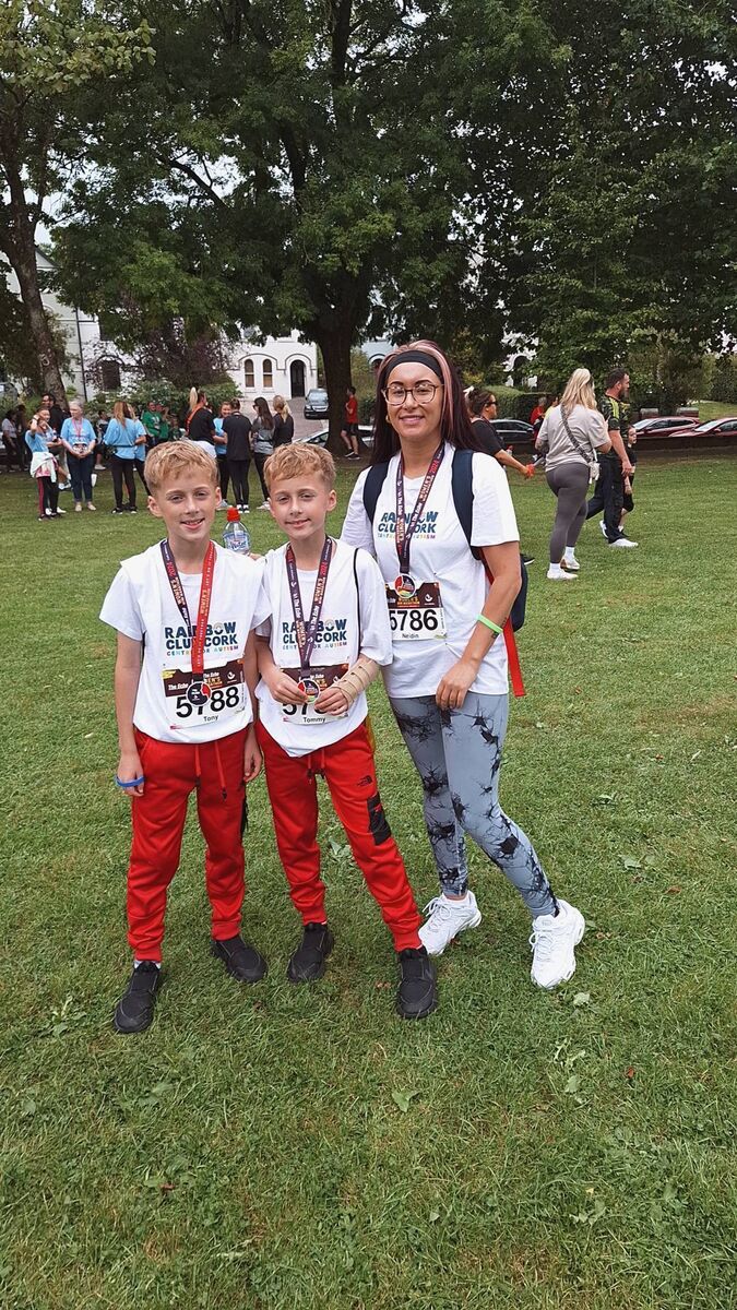 Neidín Dalton, from Sunday’s Well, Cork, with her twins Tommy and Tony Neidín Dalton, from Sunday’s Well, Cork, with her twins Tommy and Tony