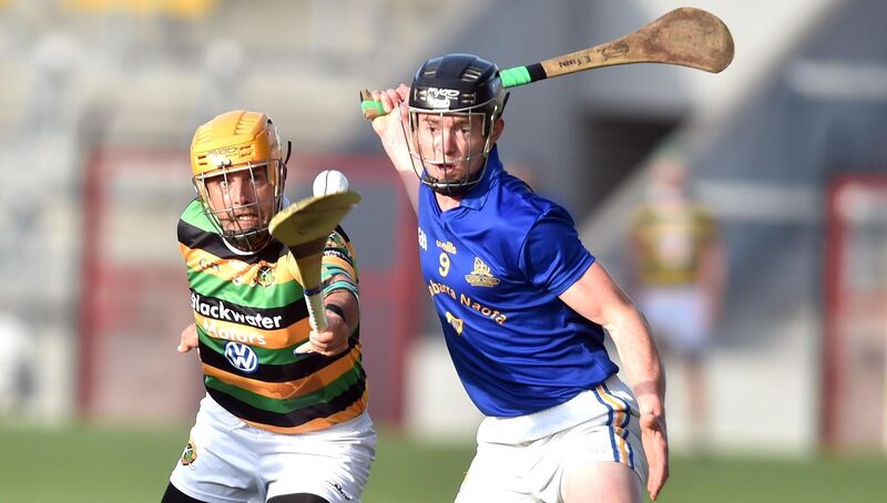 Glen Rovers' Donal Cronin wins the sliotar from St Finbarrs Eoghan Finn in 2020. Picture: Eddie O'Hare
