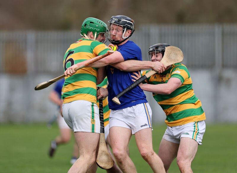 Jack Cahalane, St Finbarr's, under pressure from John Cashman and Ollie McAdoo, Blackrock, back in March. Picture: Jim Coughlan. Jack Cahalane, St Finbarr's, under pressure from John Cashman and Ollie McAdoo, Blackrock, back in March. Picture: Jim Coughlan.