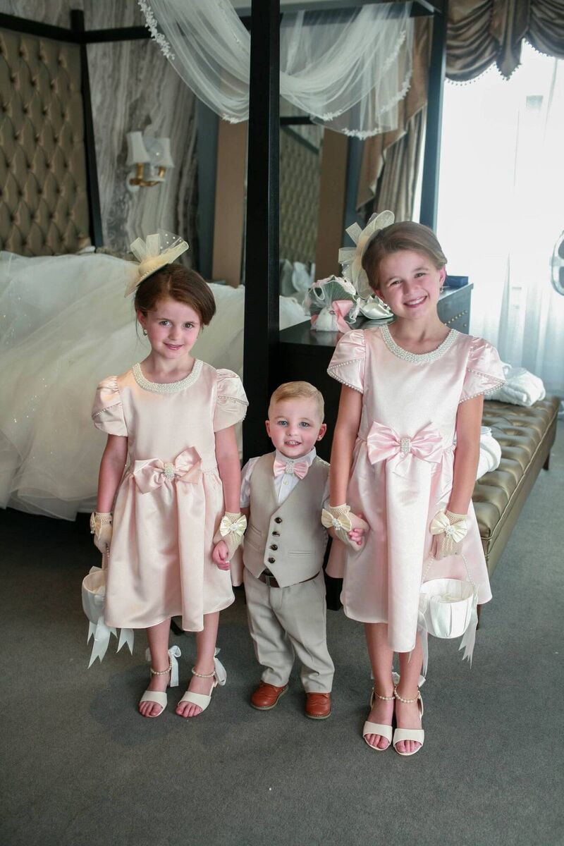 The couple the most special part of their day was having their children their to celebrate it with them. Pictured are Taliyah (5), Reiko (2), and Sienna-lei (9).