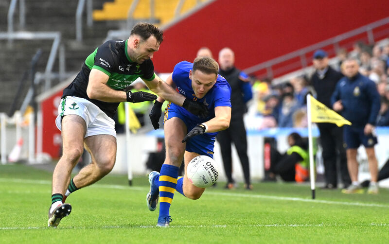 Kieran Histon of Nemo Rangers up against Steven Sherlock of St Finbarr's. Picture: Dan Linehan Kieran Histon of Nemo Rangers up against Steven Sherlock of St Finbarr's. Picture: Dan Linehan