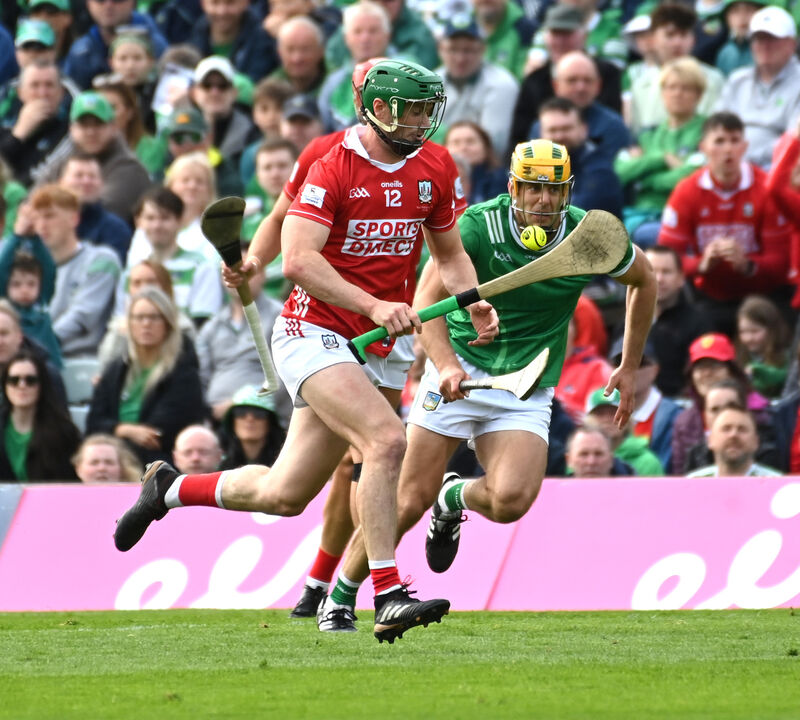 Seamus Harnedy breaking past Limerick's Dan Morrissey during the Munster final in 2025. Picture: Eddie O'Hare Seamus Harnedy breaking past Limerick's Dan Morrissey during the Munster final in 2025. Picture: Eddie O'Hare