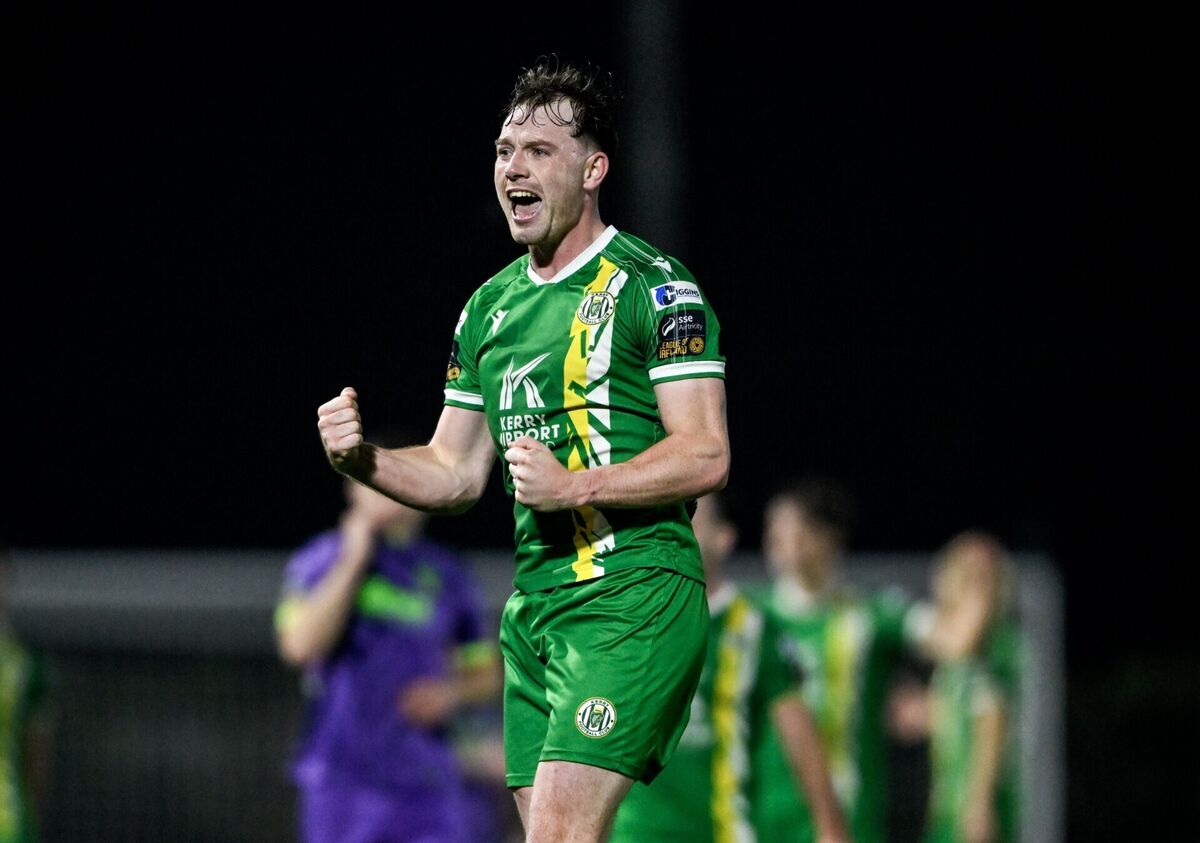 Cian Murphy of Kerry celebrates against Cork City. Picture: Eakin Howard/Sportsfile Cian Murphy of Kerry celebrates against Cork City. Picture: Eakin Howard/Sportsfile