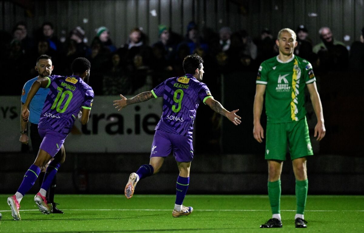 Ruairí Keating of Cork City celebrates after scoring his side's goal. Picture: Eakin Howard/Sportsfile Ruairí Keating of Cork City celebrates after scoring his side's goal. Picture: Eakin Howard/Sportsfile
