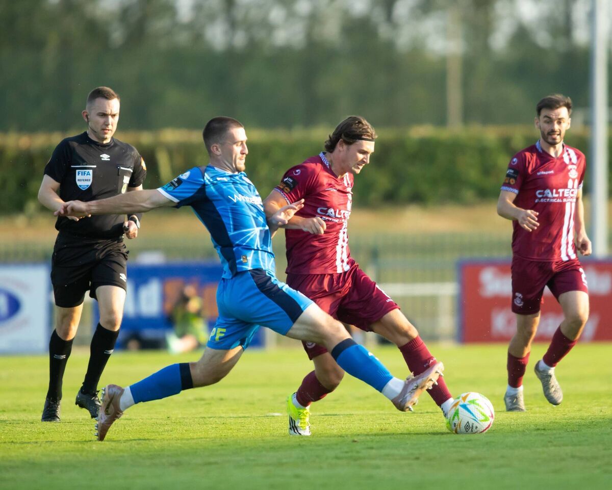 Cobh Ramblers' Rhys Gourdie in action against Waterford. Picture: Mary Browne