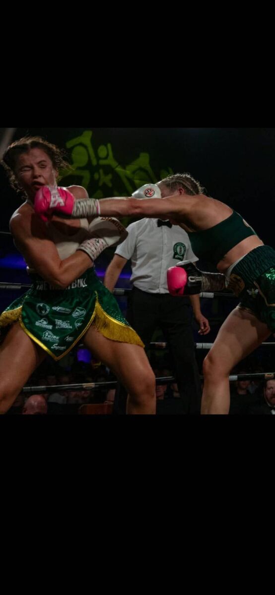 Christina Desmond landing a stiff left shot to the head of Louise Creavan in their IBU Irish title fight at the GCU Parochial Arena two weeks ago. Christina Desmond landing a stiff left shot to the head of Louise Creavan in their IBU Irish title fight at the GCU Parochial Arena two weeks ago.