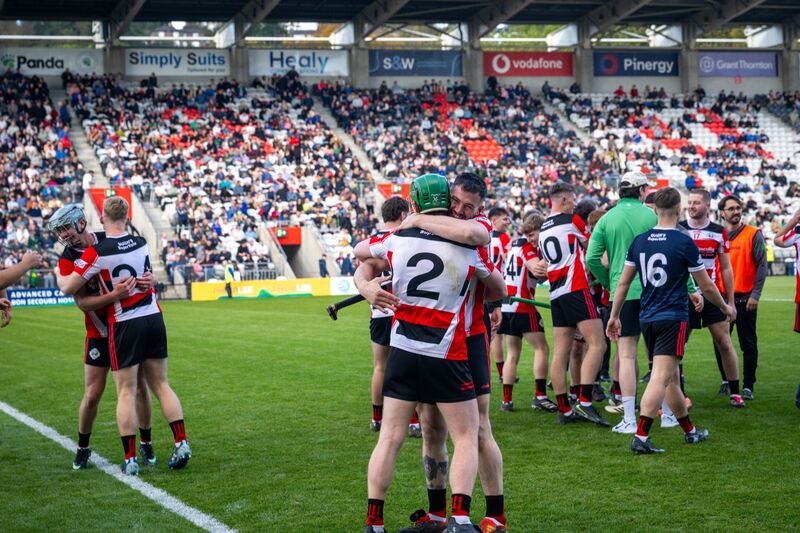 Emotional Ballincollig players celebrate their win. Picture: Chani Anderson Emotional Ballincollig players celebrate their win. Picture: Chani Anderson
