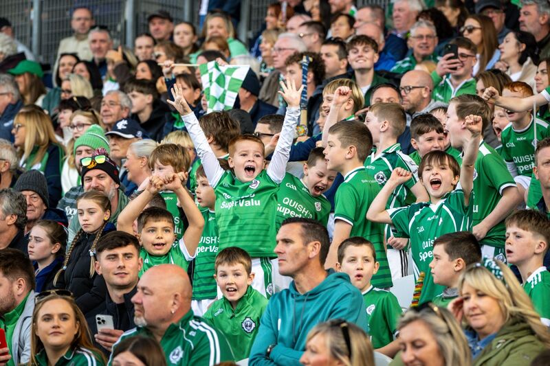Young Ballincollig fans celebrate their win. Picture: Chani Anderson Young Ballincollig fans celebrate their win. Picture: Chani Anderson
