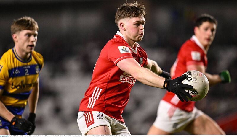 Cathail O'Mahony of Cork shoots against Roscommon last year. Picture: Piaras Ó Mídheach/Sportsfile Cathail O'Mahony of Cork shoots against Roscommon last year. Picture: Piaras Ó Mídheach/Sportsfile