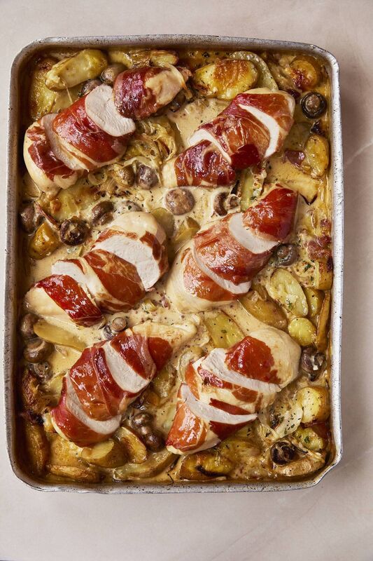 Mary Berry's chicken tartiflette from Mary's All in One - My Favourite One Pan, One Pot, One Dish Recipes. Picture: Tara Fisher/PA Mary Berry's chicken tartiflette from Mary's All in One - My Favourite One Pan, One Pot, One Dish Recipes. Picture: Tara Fisher/PA