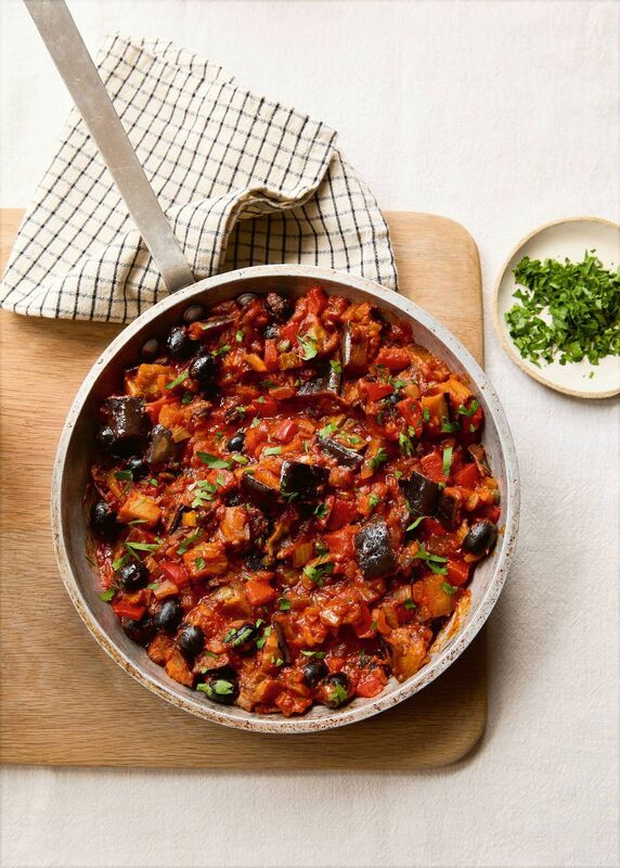 Mary Berry's aubergine caponata. Picture: Tara Fisher/PA Mary Berry's aubergine caponata. Picture: Tara Fisher/PA