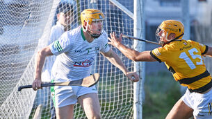 <p>Killeagh's goalkeeper Philip O'Neill in action for their Seniors during the 2023 Senior A campaign against Na Piarsaigh. Picture: Eddie O'Hare</p> <p>Killeagh's goalkeeper Philip O'Neill in action for their Seniors during the 2023 Senior A campaign against Na Piarsaigh. Picture: Eddie O'Hare</p>