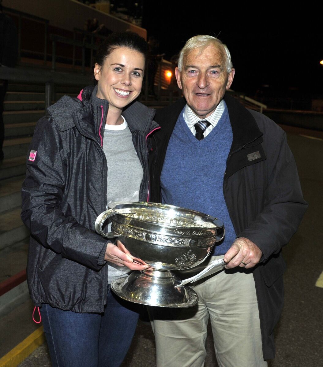 Willie Coleman with Ballinhassig and Cork camogie star Eimear O'Sullivan. Picture: Mike English