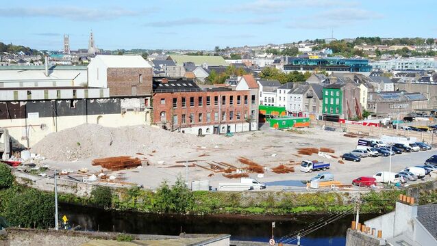 <p>In 2016, then taoiseach Enda Kenny turned the sod on the development, which at the time was on track to host concerts and conferences by 2018. Picture: Denis Minihane.</p>